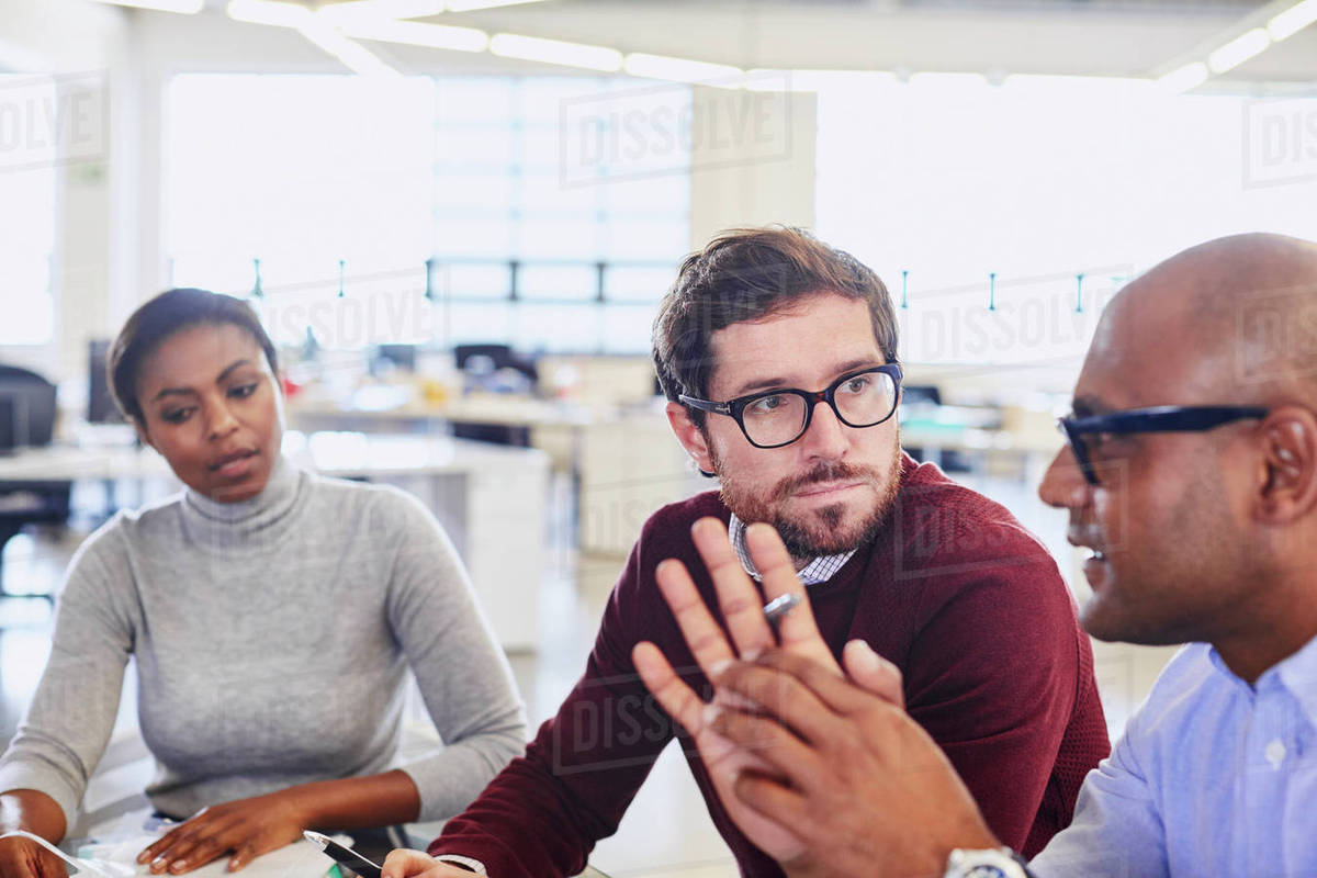 Business people talking in meeting Royalty-free stock photo