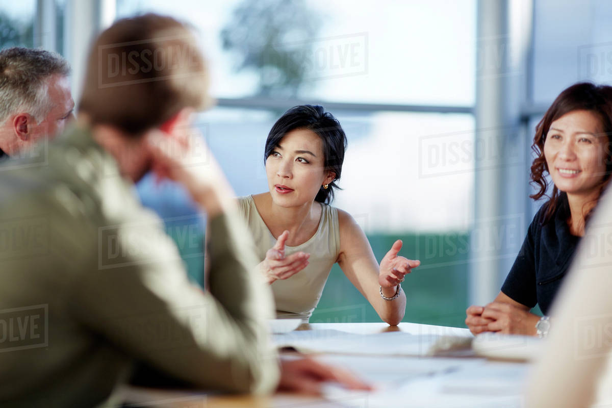 Business people talking in meeting Royalty-free stock photo
